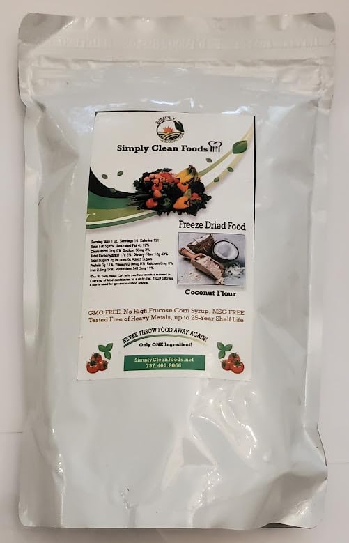 Simply Clean Foods Freeze Dried Coconut Flour - Non-GMO - Made in USA