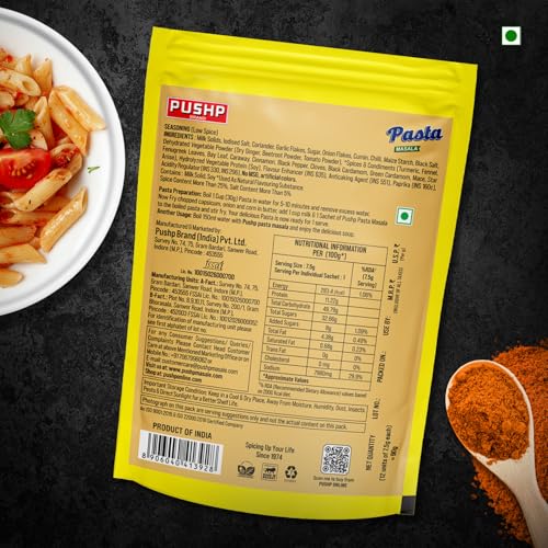 Image of Pushp Brand Pasta Masala 12 pouch (pack of 1)