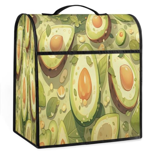 Coffee Maker Cover Cute Avocado Kitchen Appliance Covers Small Appliance Covers Blender Cover Juicer Cover Dust Covers for Kitchen Appliances with Top Handle and Pockets,Washable,C329