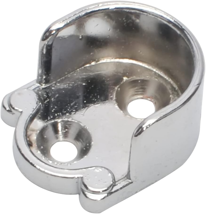 2 Pcs Closet Pole Sockets Flange Socket for Wardrobe Bracket Curtain