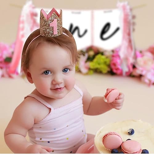 Miniatura 5 de Decoración de cumpleaños para bebé, cartel de 1er cumpleaños, para silla de bebé, tema de fresa, suministros de fiesta, accesorios para fotos