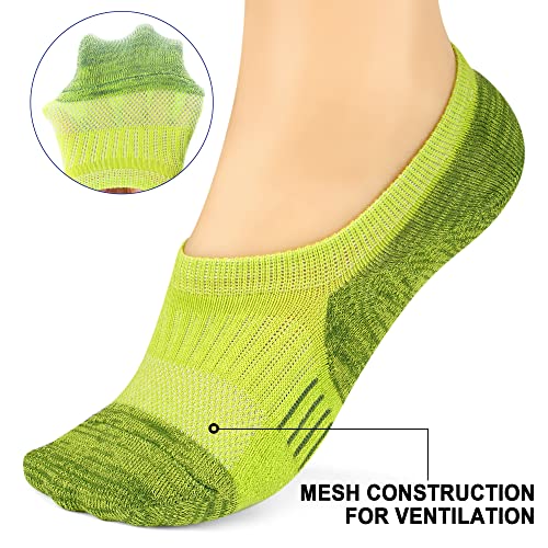 Image of Gonii Womens No Show Socks Athletic Ankle Socks Cushioned Running Low Cut | Breathable fabric, Reinforced toe heel, Thick sole pad, Anti-slip heel grip, Sweat-wicking, Anti-shrink, Sport & casual wear
