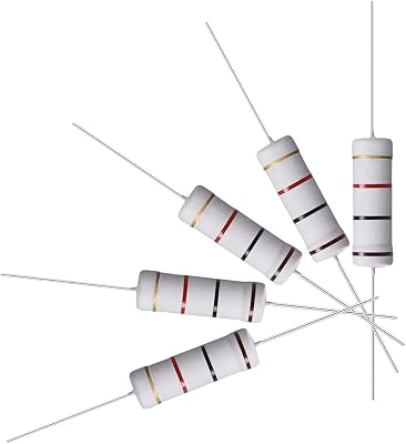 uxcell 10Pcs 1K Ohm Resistor, 5W 5% Tolerance Metal Oxide Film Resistors, Shaft Lead, Flame Proof for DIY Electronic Projects and Experiments