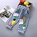 Toddler Baby Girls Fashion Cartoon Denim Pants Kids Leggings Jeans Sweatpants for 1-4 Years Old Light Blue