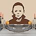 Produktbild Michael Myers Wandsticker aus Vinyl, schreckliche Wandkunst für Halloween, grafische und kunstvolle Dekoration für Ihr Zuhause, Vinyl, braun, 45"hx50"w