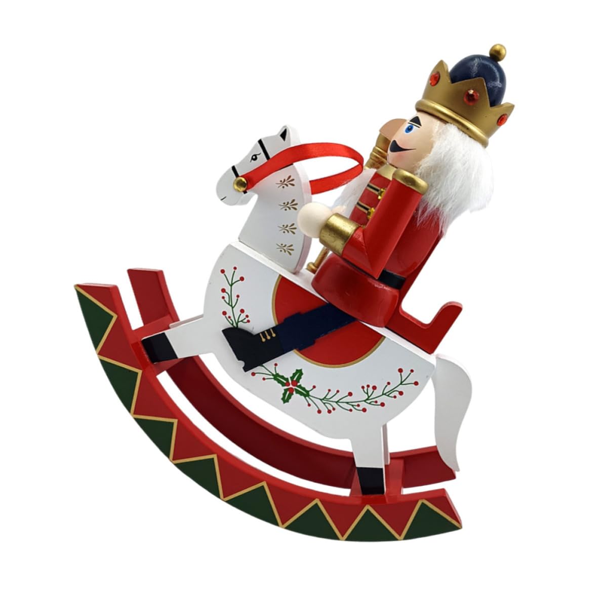 Casse-noisette de Noël en bois rouge figurine décorative de table STOBAZA