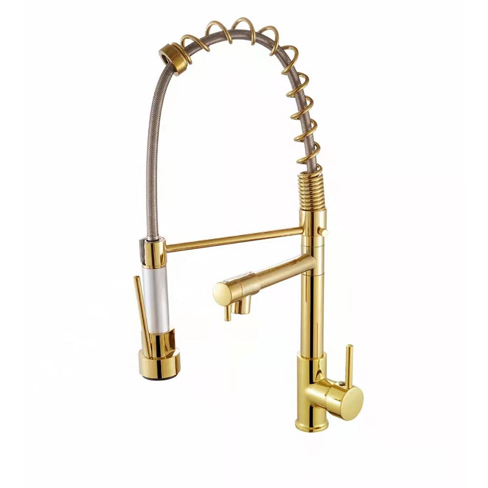 Robinet de cuisine avec douchette mitigeur évier rotatif 360 eau chaude