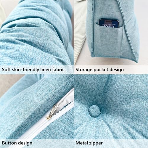 Almohada de lectura triangular para leer en la cama o descansar en el sofá 4