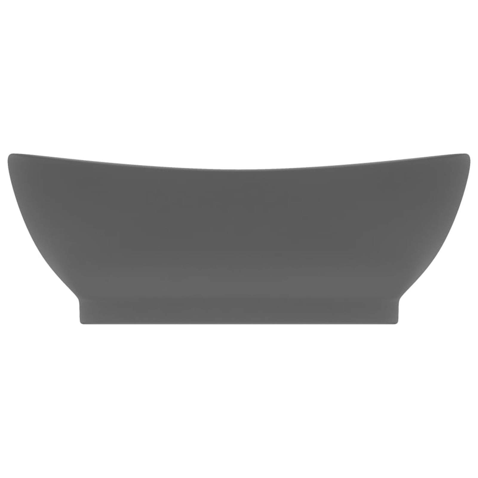 ShGaxin Lavabo Lujoso con rebosadero cerámica Gris Oscuro 58,5x39 cm, Fregadero, Lavabo Baño, Lavamanos Baño, Lavatorio Casa De Banho, Mueble Lavabo sobre Encimera