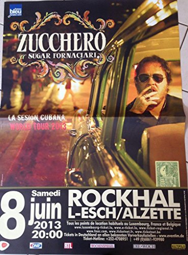 Poster Zucchero La Sesion Cubana 2013 l'émotion du live en affiche 80X120Cm
