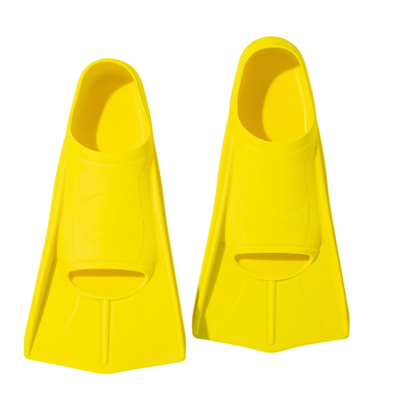 Training Fins, Silicone Swim Diving Fins for Stronger Kick & Greater Propulsion | Adjustable Lightweight Fins | Sizes 30-47 EU | Unisex Adults & Kids Men Women (Yellow,XS(33-35 EU))
