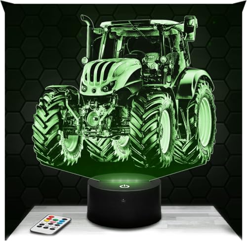 Lampephoto.fr - Lámpara 3D Tractor Agricultura Peso Agricultor, Luz Nocturna Táctil Led, Efecto Holograma 3D, Idea Regalo Navidad Cumpleaños Hombre, Objeto decoración habitación