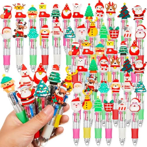 Stylo de Noël multicolore 4 en 1 LATERN : parfaits petits cadeaux pour chaussettes de Noël
