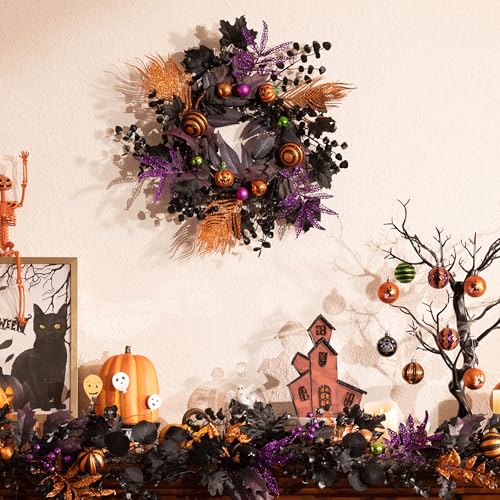 Valery Madelyn Halloween Deko, 46cm Halloween Kranz – Bild 2