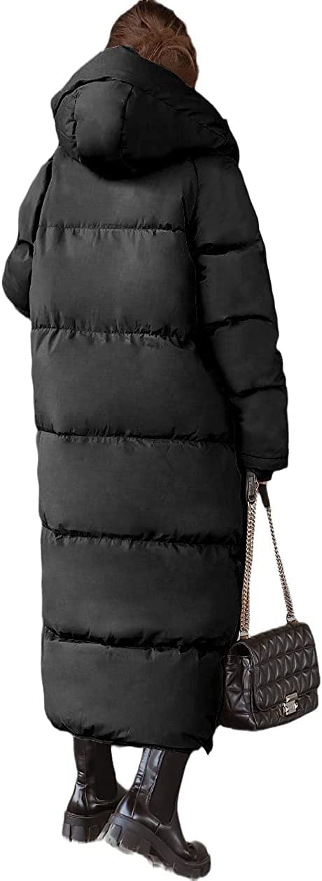 Piumino Trapuntato Lungo con Cappuccio Invernale Caldo da Donna Capispalla Parka Lungo con Cappuccio Lungo Leggero Parka con Cappuccio Antivento Impermeabile Lungo