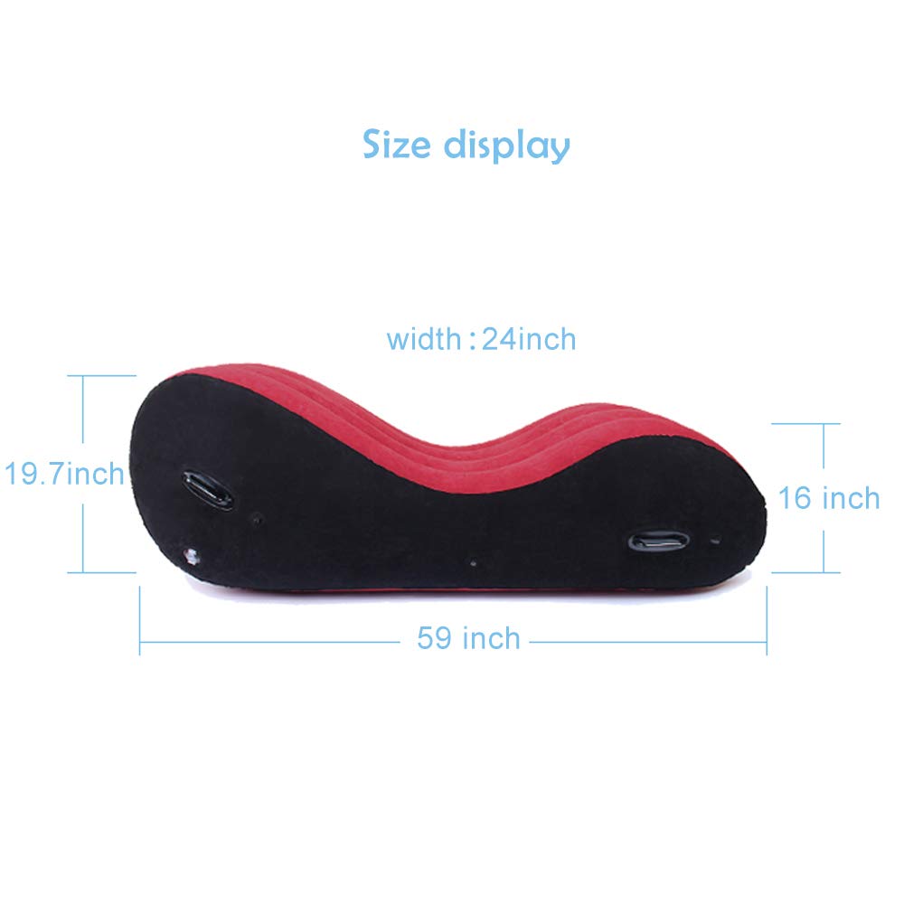 Sex Sofa Banc Sexuel Gonflable pour Amoureux Aide à la Position Sexuelle Canapé Magique Coussin Fonctionnel Mobilier BDSM (Red)
