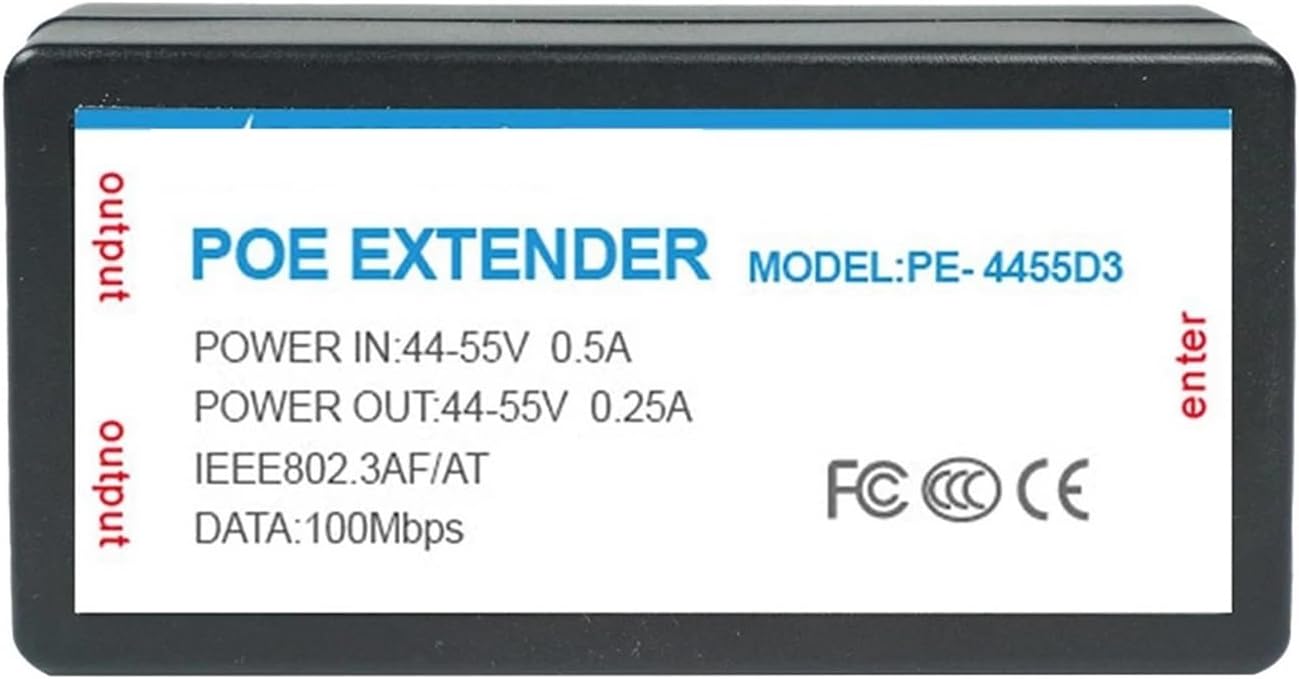 POE Extender 2-Port Output 48V Output, 1:2 POE Splitter Extender, PE-4455D3