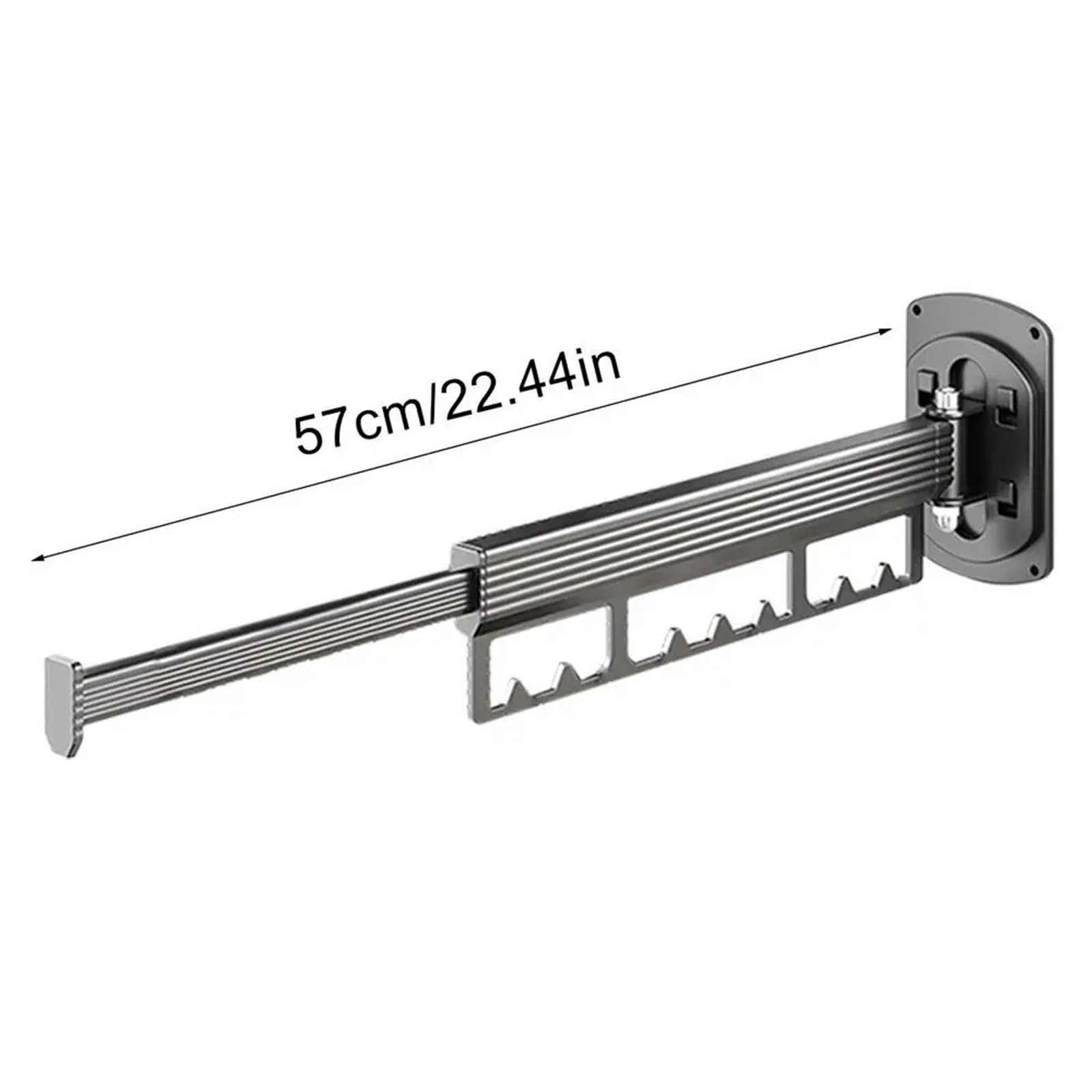 Stendibiancheria a Scomparsa a Parete Stendibiancheria pieghevole in tessuto retrattile, montaggio a parete, for interni ed esterni, salvaspazio for la casa(Grey 1 Fold)