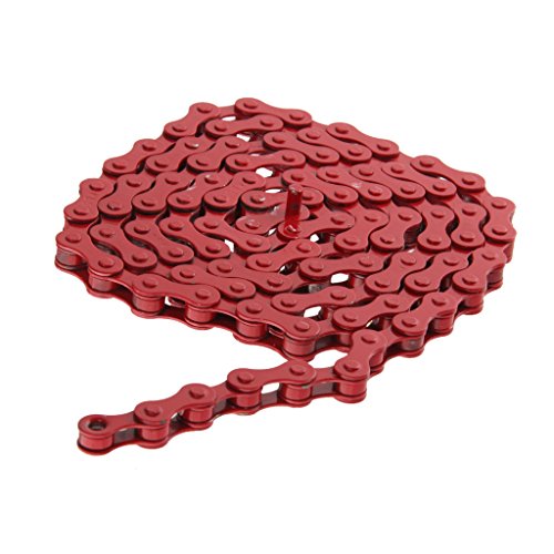 94 Links 1/2" x 1/8" Single Speed Bike Chain Fixie Bicycle Accessories Half Link Kids Bike Chain (Red)