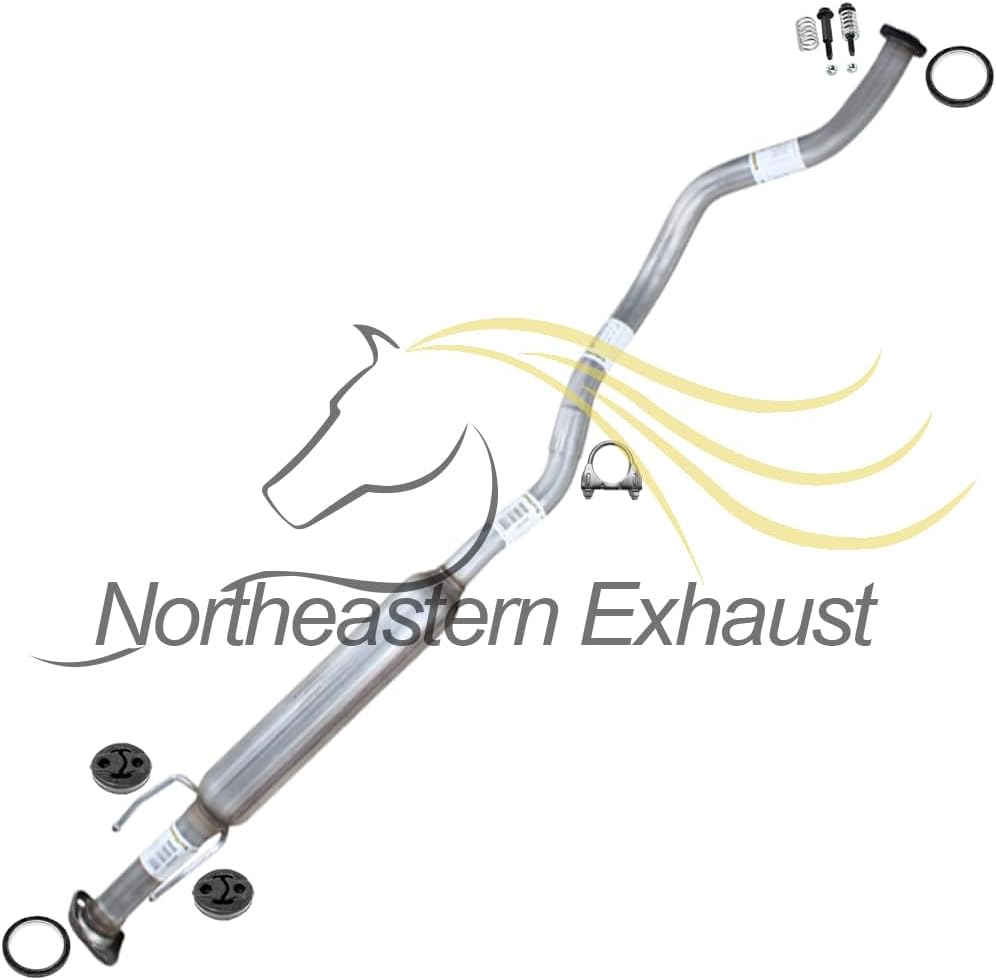 Northeastern Exhaust | Stainless Steel Resonator Exhaust Pipe Compatible for Versa 2007-2012 1.8L | Versa 2009-2011 1.6L | Free Gaskets, Hangers, Clamp, Bolts & Nuts and Spring Bolt Kit Included