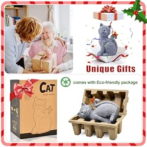 Nacome Solar Cat Outdoor Statues for Garden: Outside Decor with Butterfly Clearance for Yard Art Lawn Ornaments Porch Patio Balcony Home House - Birthday Gifts for Grandma Mom Women Nacome Solar Cat Outdoor Statues for Garden Outside Decor with Butterfly Clearance for Yard Art Lawn Ornaments Porch Patio Balcony Home House Birthday Gifts for Grandma Mom Women