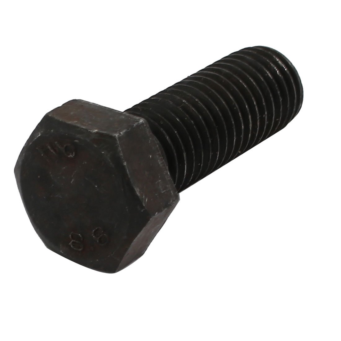 uxcell® 8.8 Grade M14x40mm Full Threaded Left Hand Thread Hex Head Bolt Black