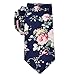 EasyJoy Skinny Ties Men's Cotton Printed Floral Necktie (color 4)