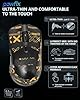 Powfix Protective Set for Logitech G403: Non-Slip Grip Tape & Hard Shell Travel Case - Professional 2-in-1 Mouse Accessory Bundle for Office & Commute, Black Gold Print Pattern #4