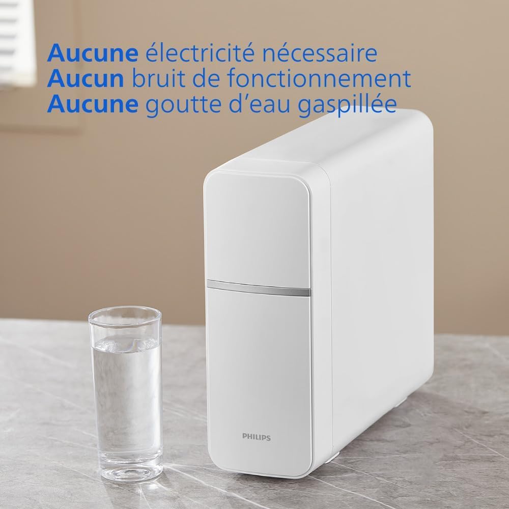 PHILIPS Système de MICROFILTRATION Philips Water, goût de l'eau, filtre longue durée, design compact et installation facile
