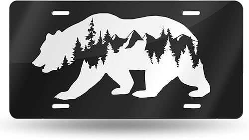 Miniatura 9 de Placa de matrícula delantera de aluminio con bandera estadounidense de águila calva, placas de matrícula decorativas, divertida placa de metal para