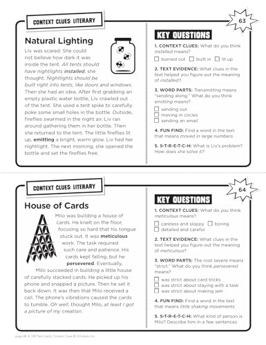 100 Task Cards: Context Clues: Reproducible Mini-Passages With Key Questions to Boost Reading Comprehension Skills - Image 6