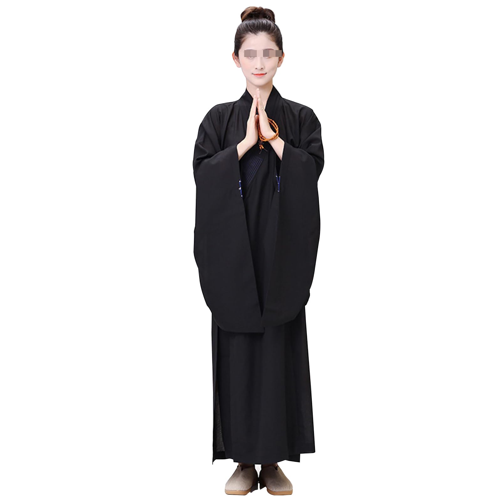 YTBHSHXZ Buddhist Monk Robe, Shaolin Kung Fu Suits Zen Lay(Black,41)