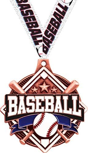 Baseball Medals - 2.25" Bronze Baseball Team Medal Awards Prime