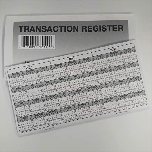 5 - Checkbook Registers - 2020-21-22 Calendar Transactions Checking Book Bank