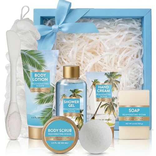 Spa Luxetique Mothers Day Gifts for Women 8pcs Refreshing Ocean Gift Set for Women Bath and Body Works Gift Set Spa Gifts for Womens Get Well Birthday Gifts for Womens Wife Girlfriend Grandma