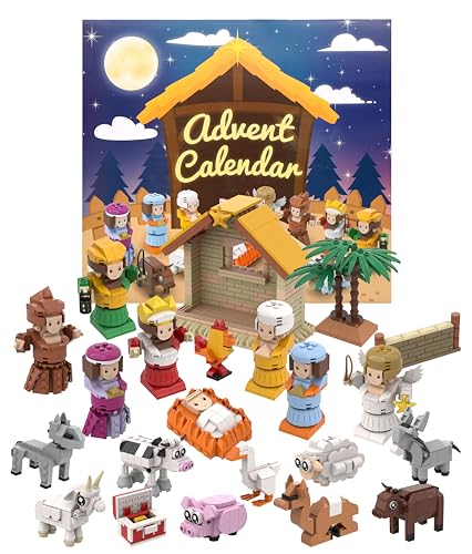 Nativity Advent Calendar 2025 Build Blocks Jesus Christmas Advent Scene