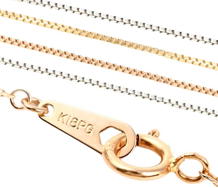 [OKKO] ベネチアンチェーン ネックレス チェーンのみ ギフト 40cm 45cm K18 プラチナ850 細い 幅0.45mm