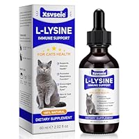 L-Lysin für Katzen, Lysin-Tropfen für Katzen, Unterstützung des Immunsystems - Niesen, Erkältung, laufende Nase, Atemwege 60ml