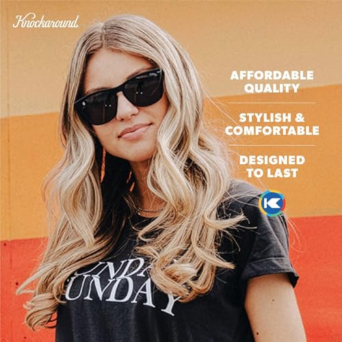 Knockaround Classics Polarized Sunglasses — Black Round, Smoke Lens — view 5