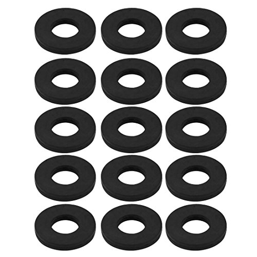 Sourcingmap 15u00a0pcs en caoutchouc Noir ronde Rondelle plate Assortiment de taille 10u00a0x 22u00a0x 3u00a0mm Rondelle plate