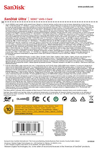 Sandisk Ultra 64Gb Class 10 Sdxc Uhs-I Memory Card Up To 80Mb/S (Sdsdunc-064G-Gn6In) #TOP3