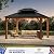Modern Shade Rosewood Wood Gazebo 11' x 13', Cedar Framed Grill Gazebo with Double Galvanized Steel Roof, Permanent Hardtop Pavilion with Sturdy Hooks for Garden, Backyard, Patio, and Deck