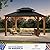 Modern Shade Rosewood Wood Gazebo 11' x 13', Cedar Framed Grill Gazebo with Double Galvanized Steel Roof, Permanent Hardtop Pavilion with Sturdy Hooks for Garden, Backyard, Patio, and Deck
