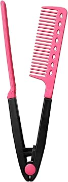 Hair Straightener Comb V Shaped Professional Flat Ironing Hair Supplies