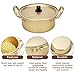Korean Ramen Cooking Pot, AHIER Korean Ramen Noodle Pot With Lid, Spoon and Chopsticks (1pair), Fast Heating for Kitchen Cookware (Double handle) (6.3in)