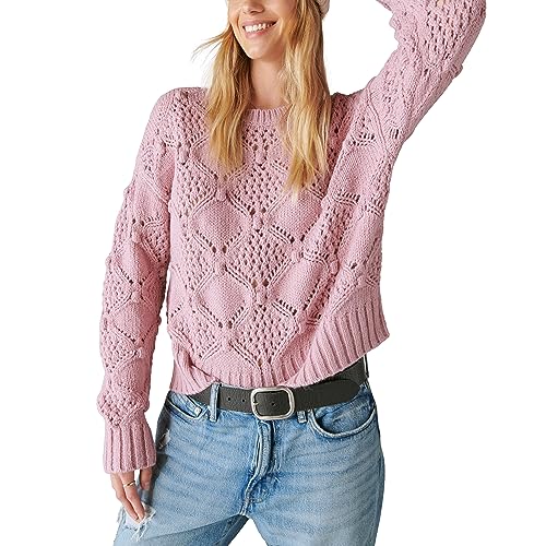 Image of Lucky Brand Women's Lucky Brand Women's Open Stitch Pullover Sweater