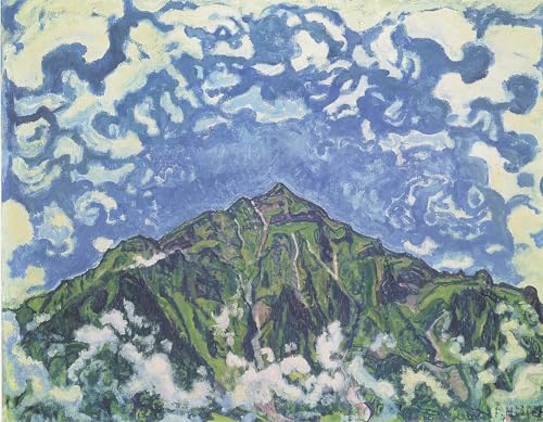 Tableau célèbre Ferdinand Hodler grand format 60x90 contre mur vide