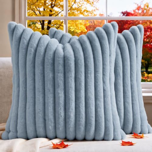 Set of 2 Decorative Throw Pillow Covers 20x20 Fall...