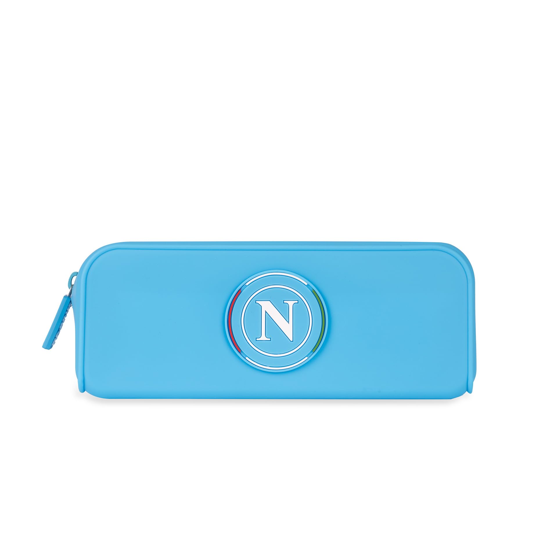Colourbook Astuccio SSC Napoli Azzurro Silicone Lavabile Portapenne Scuola Logo 3D Zip Gadget Calcio 19,5x7x5,5 cm