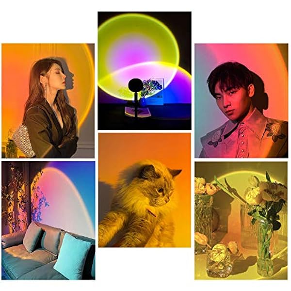 Zonsonderganglamp, Romantische Zonsondergang Zonsondergang Licht, Usb Regenboog Projectie Lamp Nachtlampje, Bioscoop Slaapkamer Achtergrond Wanddecoratie,Sunlight